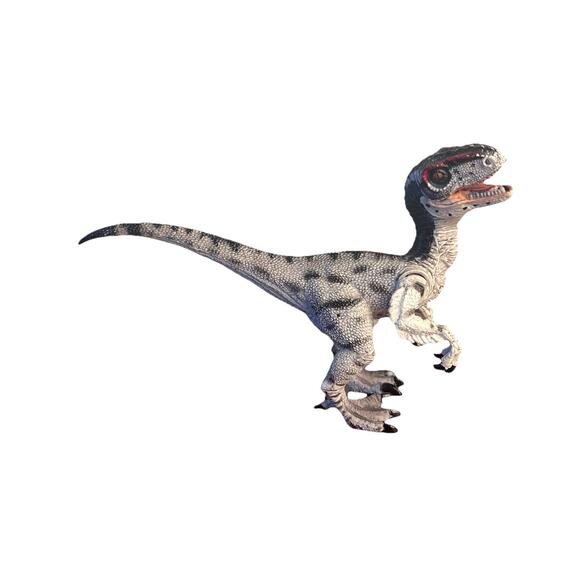 T-Rex & Velociraptor Dinosaur Lot Jurassic Style Moving Mouth Joints Realistic - Picture 4 of 16